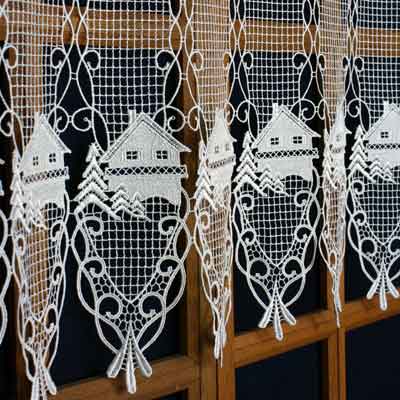 Chalet macrame lace cafe curtain