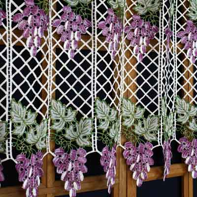 Grappe macrame lace curtain