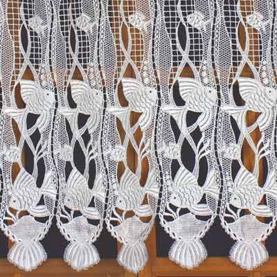 Fish lace curtain