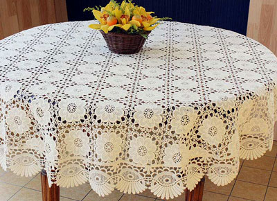 Round Lace tablecloth Chambord