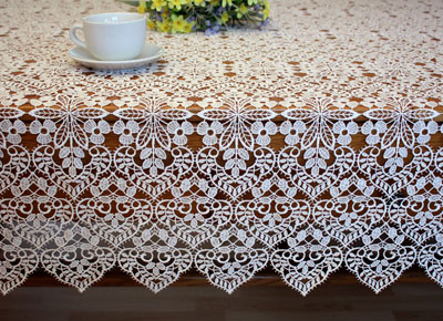 Custom made lace tablecloth Valentine