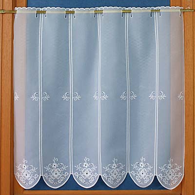 Isabelle light white cafe curtain