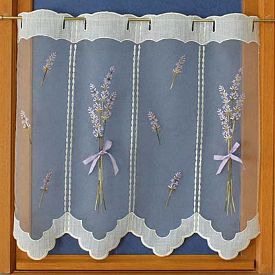 Lavender provencal kitchen curtain by the yard