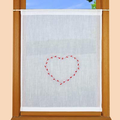 Heart custom made window curtain
