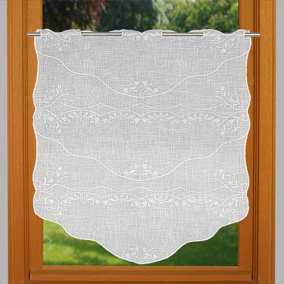 Pointed lace cafe curtain