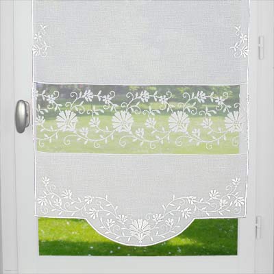 Victoria white embroidered curtain