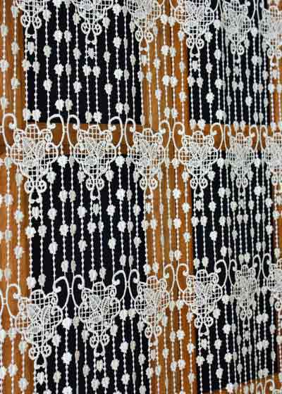 Leaves macrame lace curtains