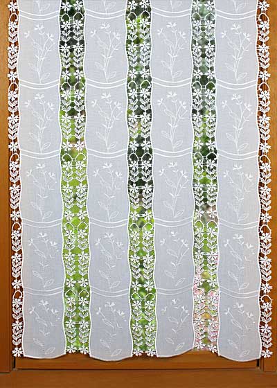 Flowers  etamine & macrame lace curtain