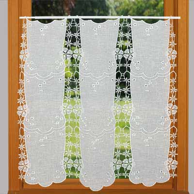 Macrame and look linen curtain