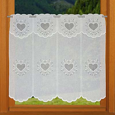 Heart lace curtain