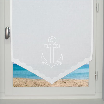 Anchor seaside embroidered curtain