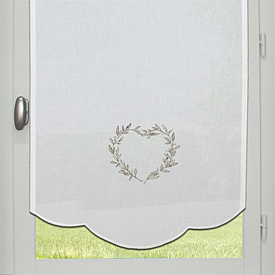 Heart coutryside window curtain