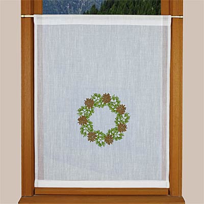 Pine cone window curtain